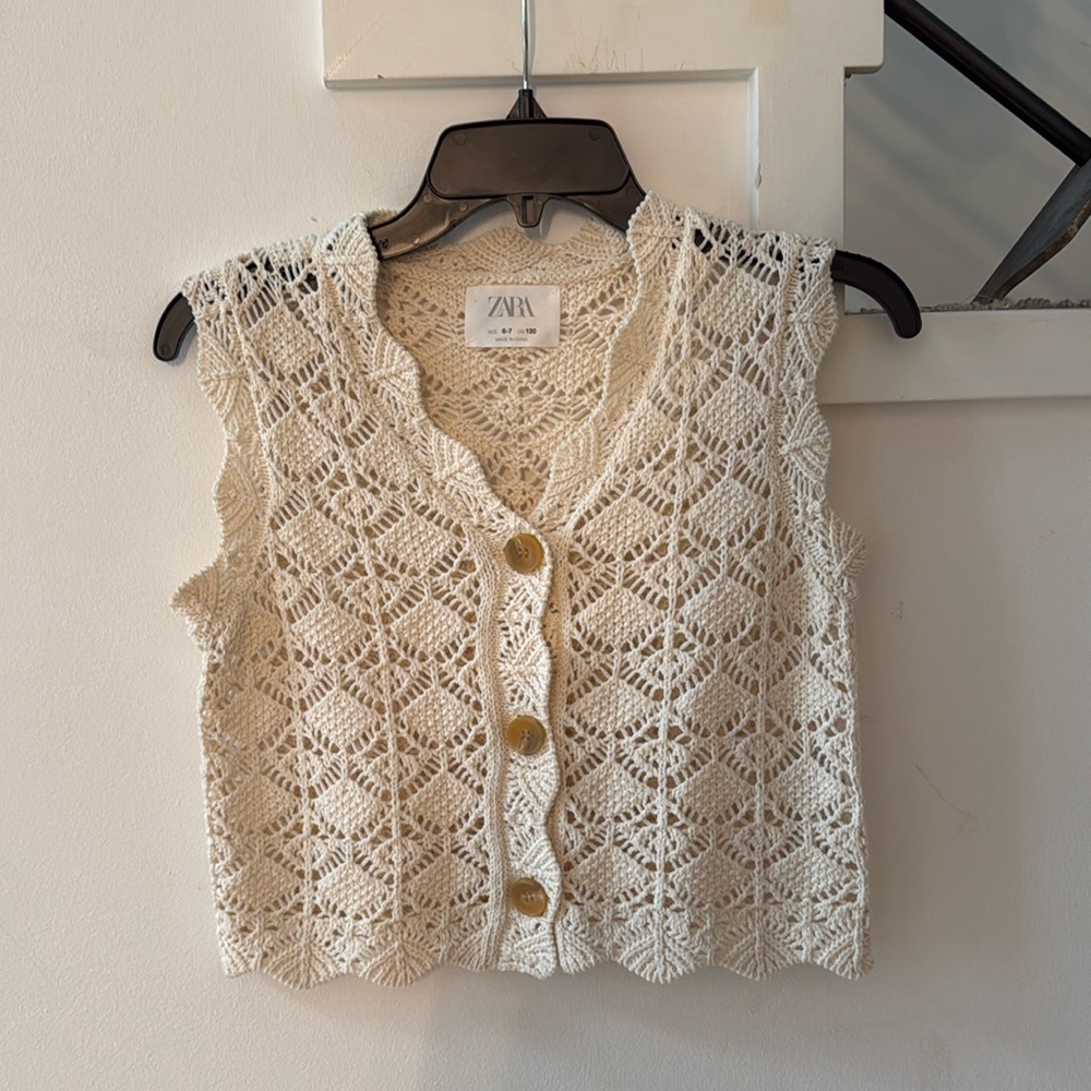 Zara crochet vest